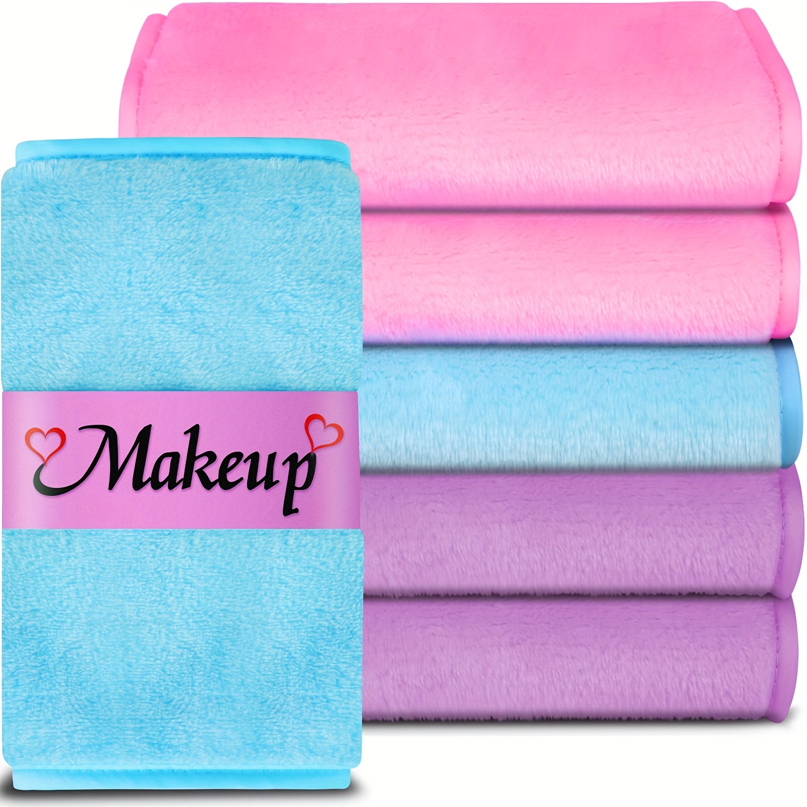 

6 Pack Makeup Remover Cloth Makeup Remover Towels Microfiber Face Cloth Reusable Make Up Removing Cloth Magic Eraser Cloth Erase Your Face Wipes Facial Cleansing Cloth 7-day Set For Women