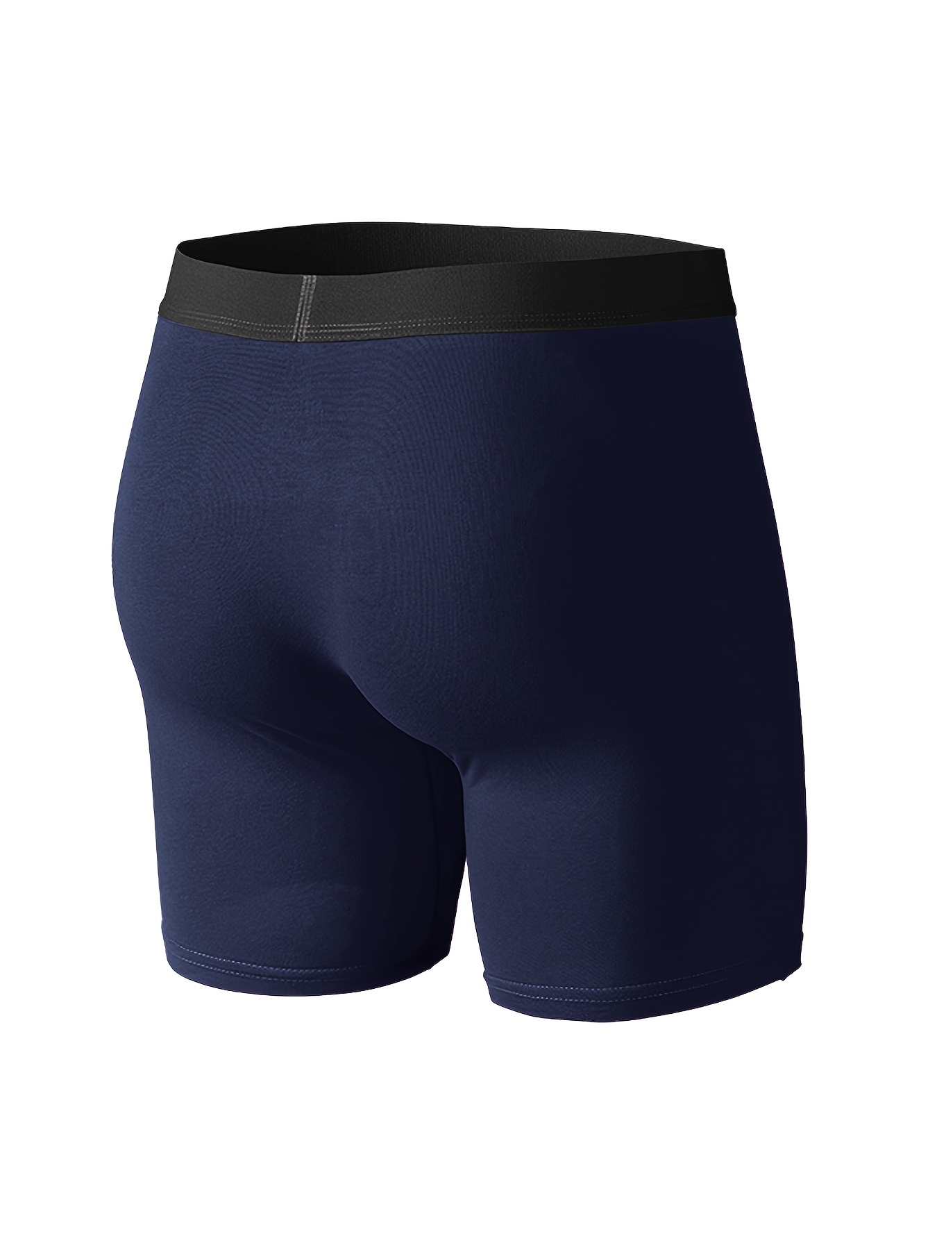 5pcs Men's Cotton Boxer Briefs Fashion, Long Leg Sexy Solid Color Boxer  Breathable Men's Simple Causal Underwear Panties Short