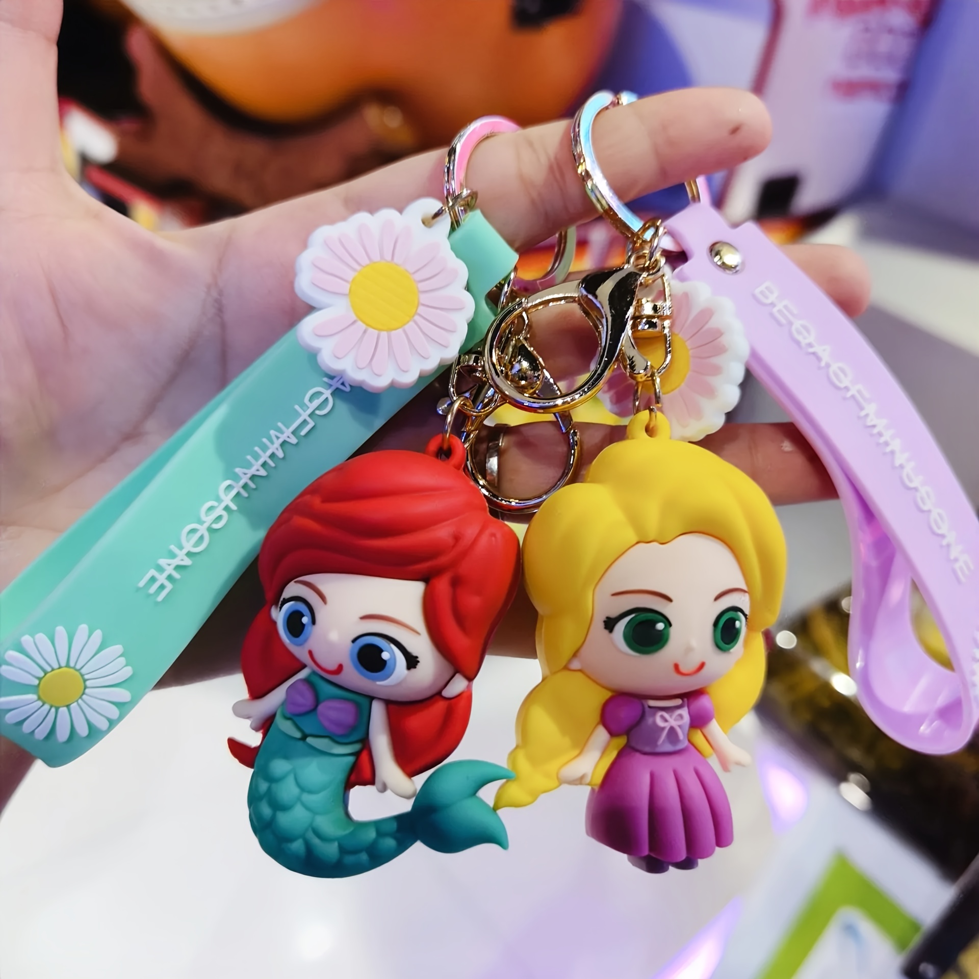 New Trend Disney Cute Mickey Minnie Pendant Keychain Cartoon Doll Bag  Ornament Personality Couple Gift
