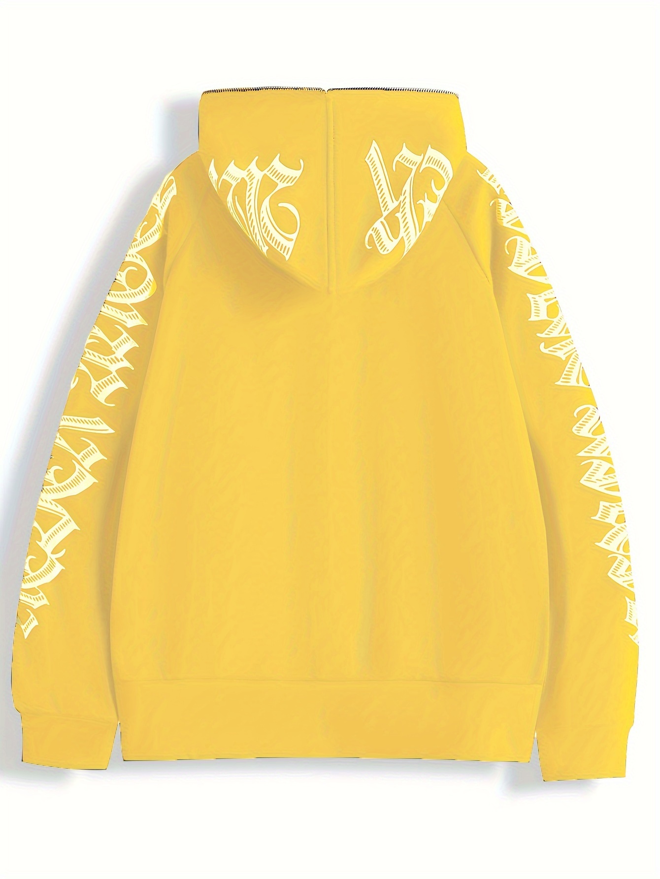 Y2k Ghost Letter Print Zip Hoodie Long Sleeve Pocket - Temu Canada