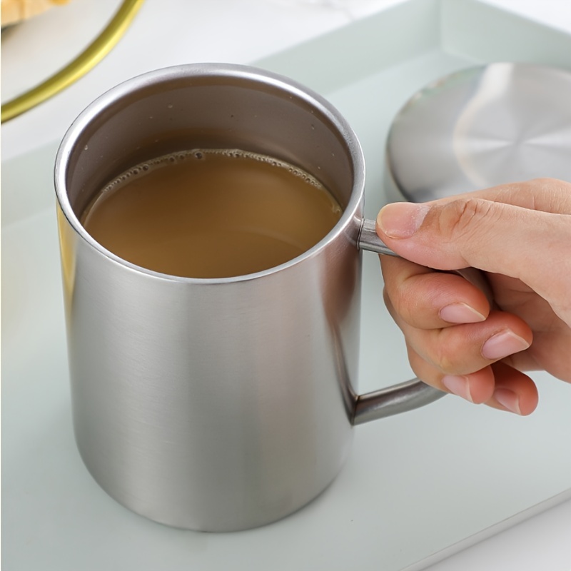 14 oz Stainless Steel Travel Coffee or Tea Mug with Handle