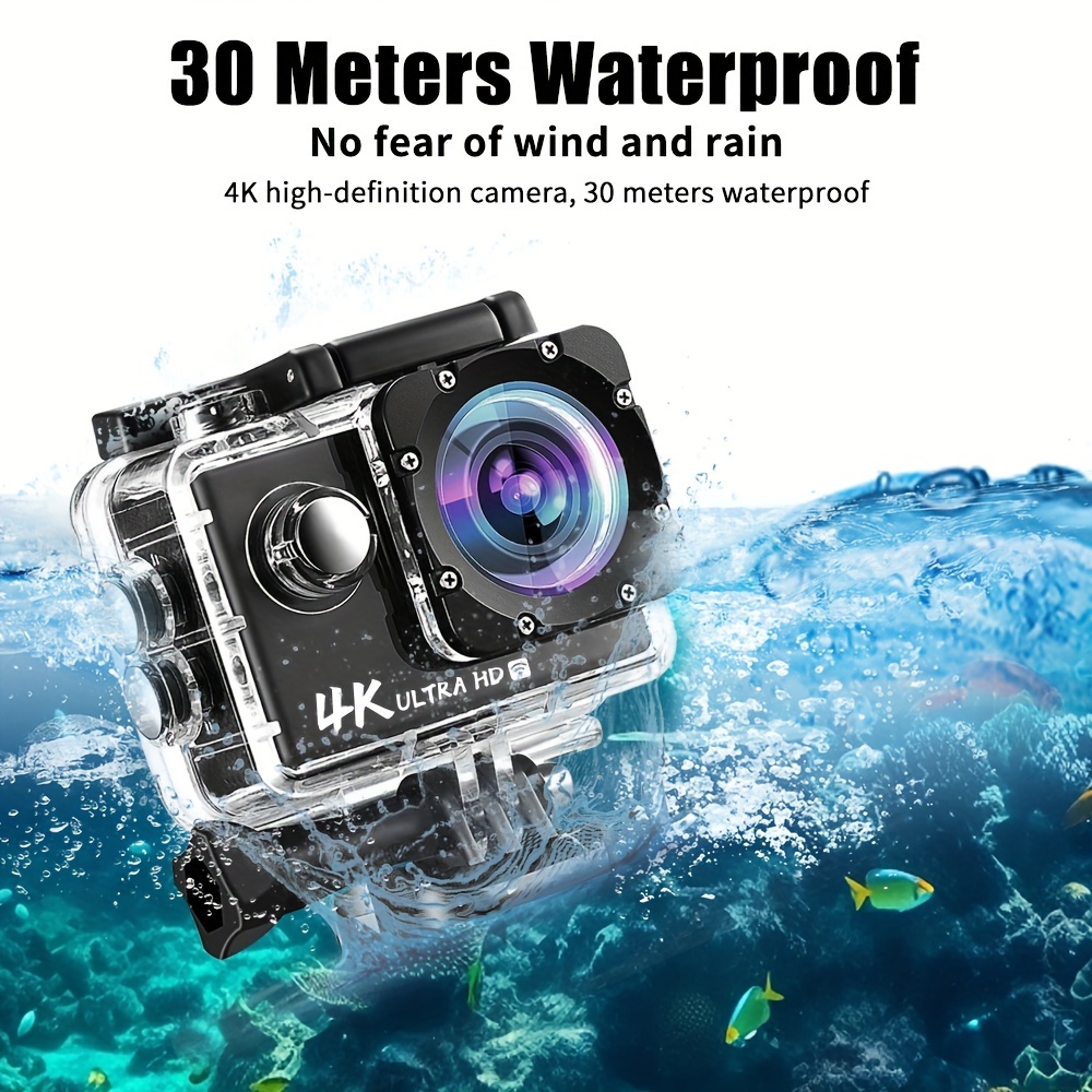 Wi fi Action Camera 4k /30fps Sports Camera Action Cam - Temu