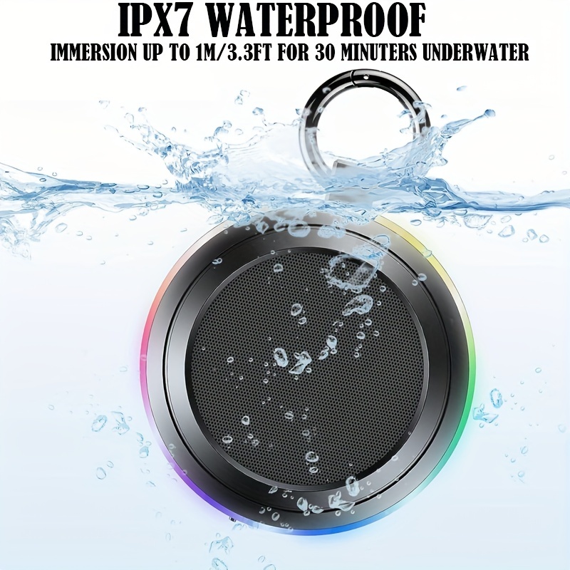  Altavoz de ducha actualizado, IPX7 impermeable altavoces  Bluetooth portátiles con emparejamiento estéreo, inalámbrico para  bicicleta, kayak, piscina, playa, al aire libre : Electrónica