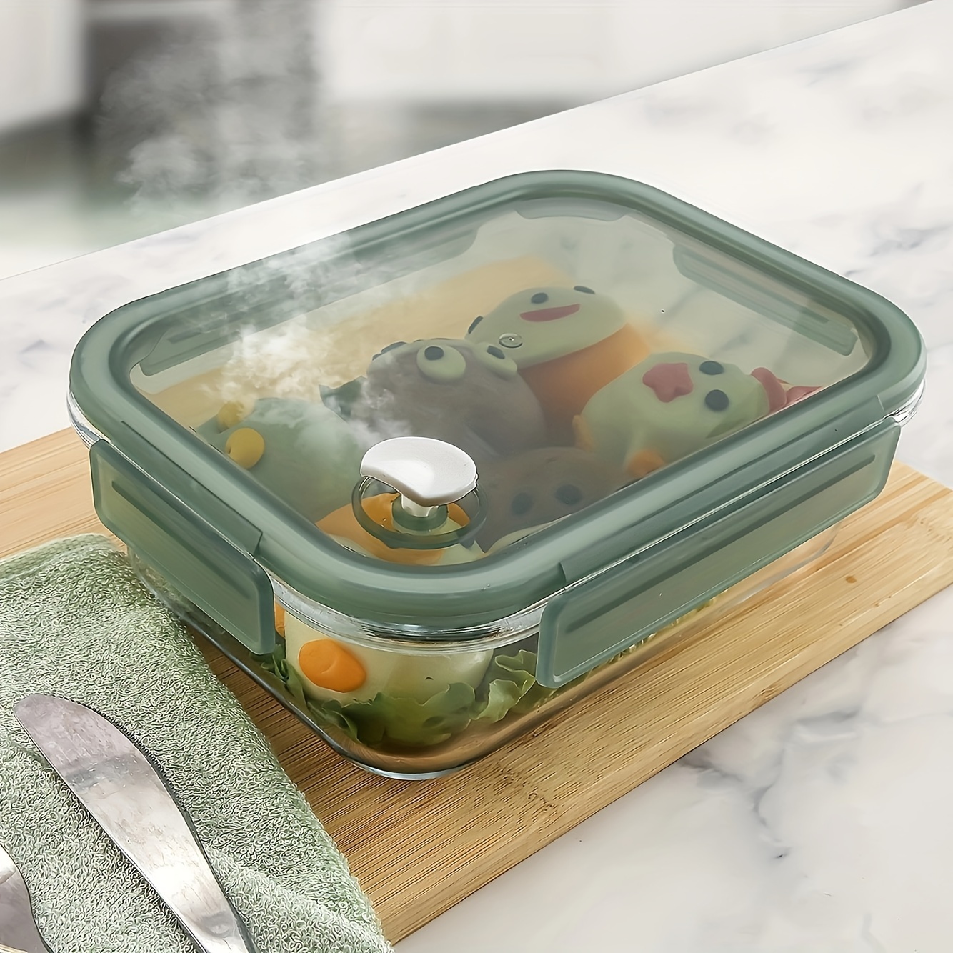 Lunch Box Glass Meal Prep Containers With, Glass Containers For Food Storage  With Lids, Microwave, Oven, Freezer And Dishwasher Safe, For Office Worker  And School, Home Kitchen Supplies,kitchen Accessory - Temu
