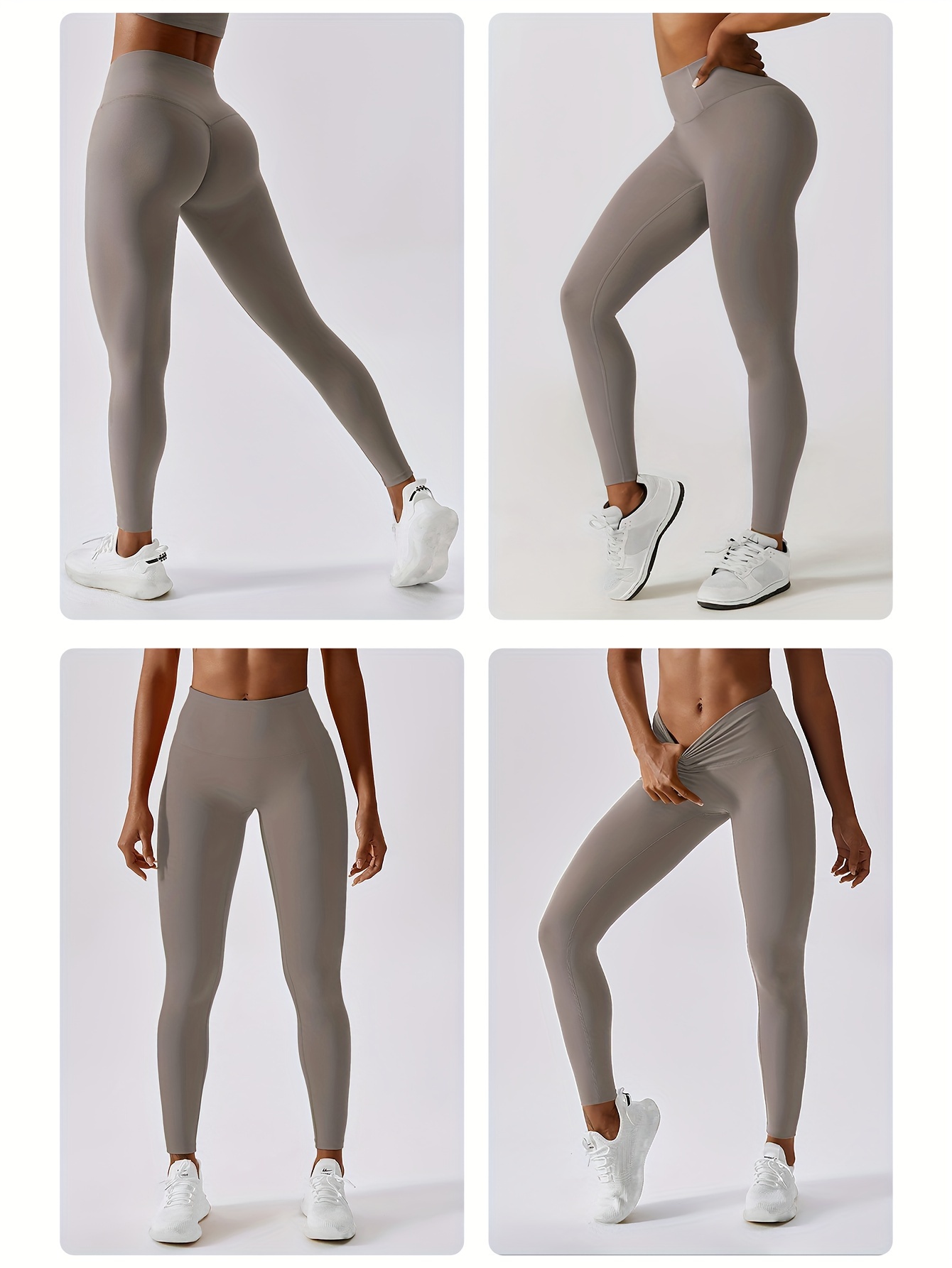 Pantalones Yoga Levantan Glúteos Color Sólido Absorben - Temu Mexico