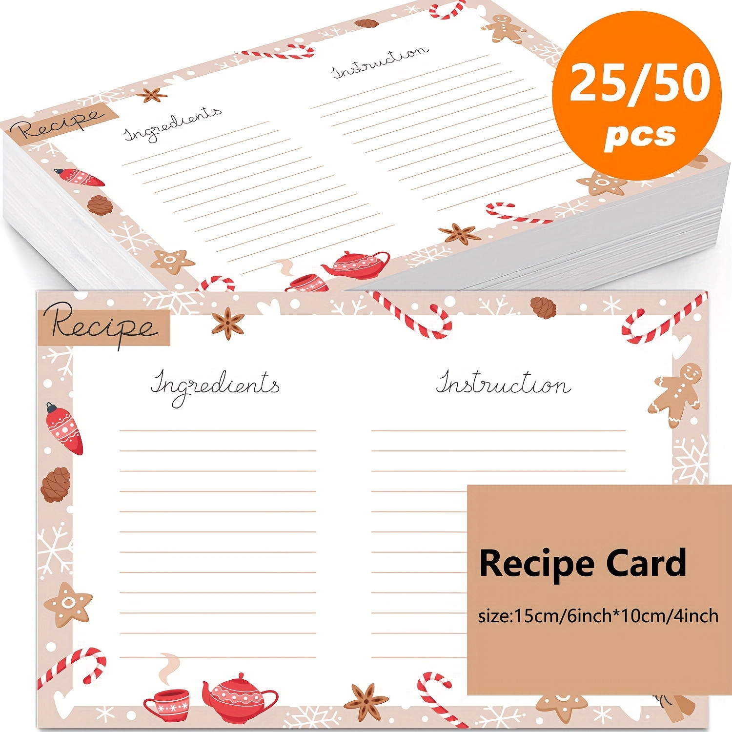 Premium Recipe Cards Double Sided Kitchen Design Kitchen - Temu