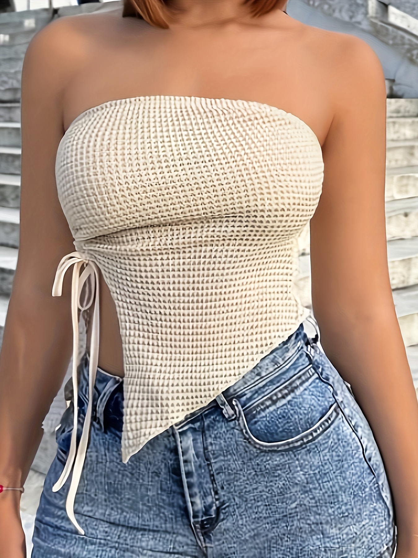 Women's Tube Crop Tops Strapless … curated on LTK