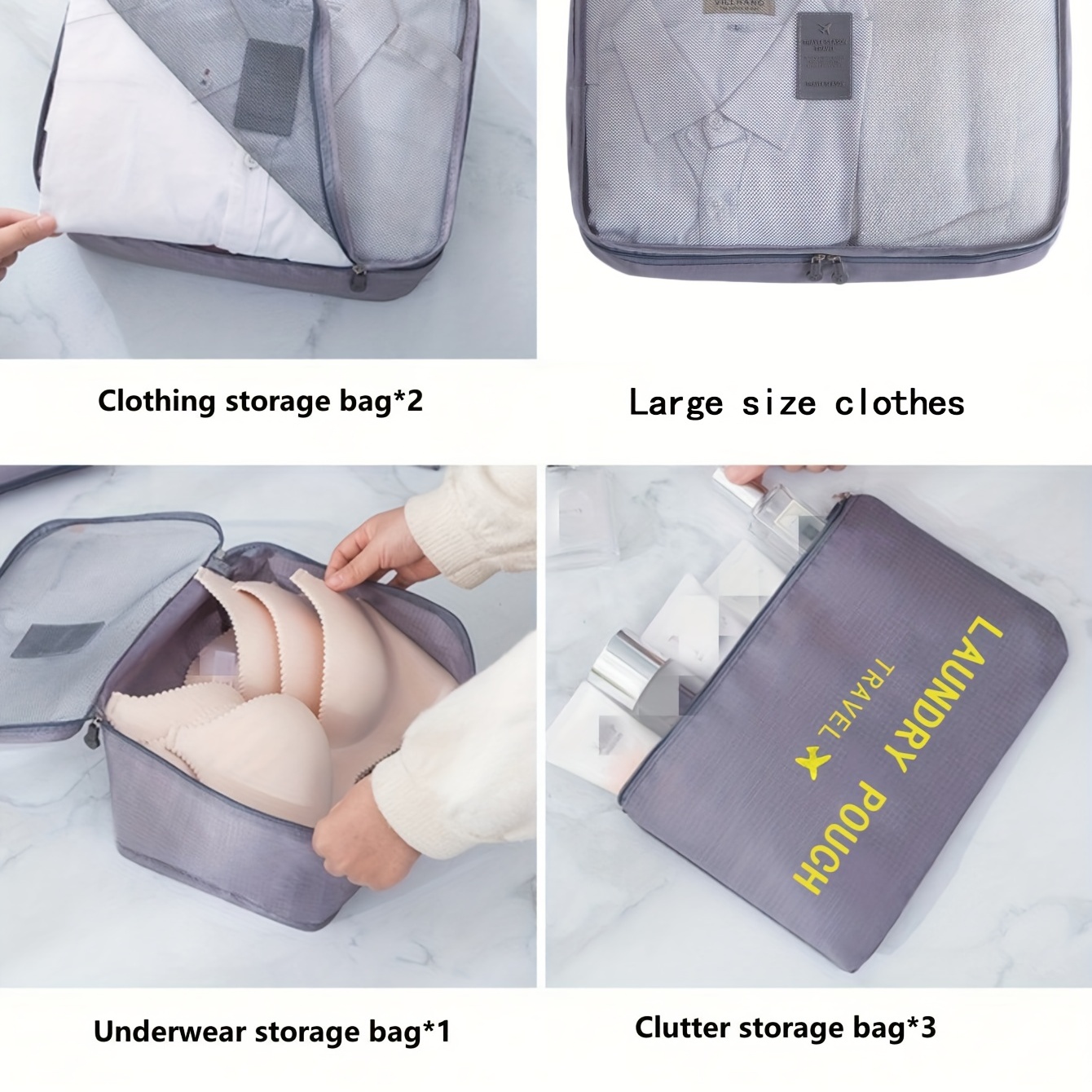Travel Underwear Organizer Bag Multifunctional Large Packing Cube
