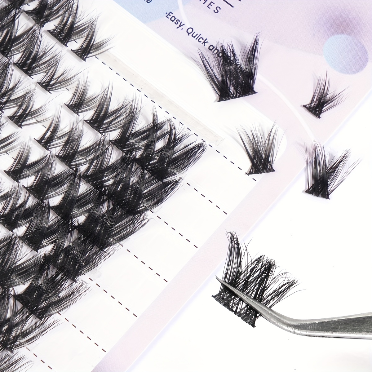 80pcs Segmented Grafted Eyelashes Single Cluster Lashes Natural Long