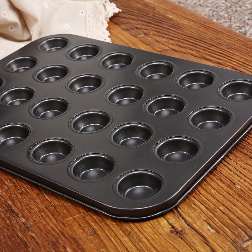 1pc, Mini Muffin Pan (12.7''x8.5''), Non-Stick Food Grade Baking Cupcake  Pan, 24 Cavity Pudding Mold, Oven Accessories, Baking Tools, Kitchen  Gadgets