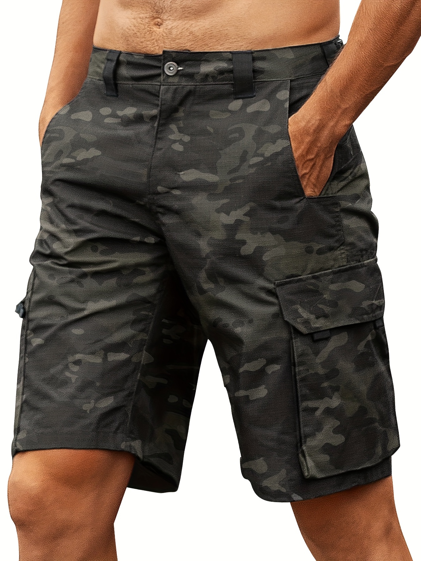 Men's Tactical Cargo Shorts Relaxed Fit Casual Hiking Shorts Outdoor Fishing Golf Shorts With Multi Pockets