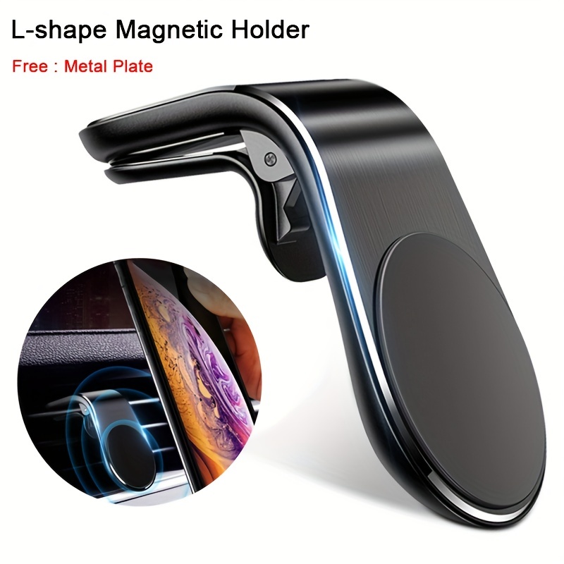 Secure Your Phone In Style With This Magnetic L-type Car Phone Holder!
