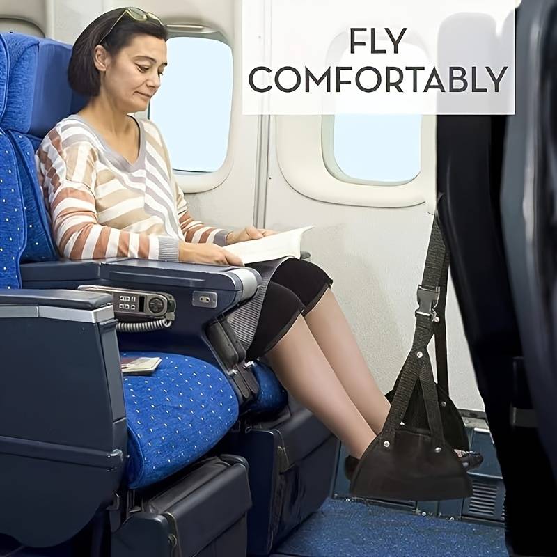 Hamac De Pieds Pour Voyage En Avion/TGV - Support Réglable Pour Jambes, Confort Longs Courriers