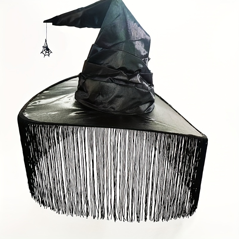 Gothic Tassel Witch Hat Halloween Costume Accessory