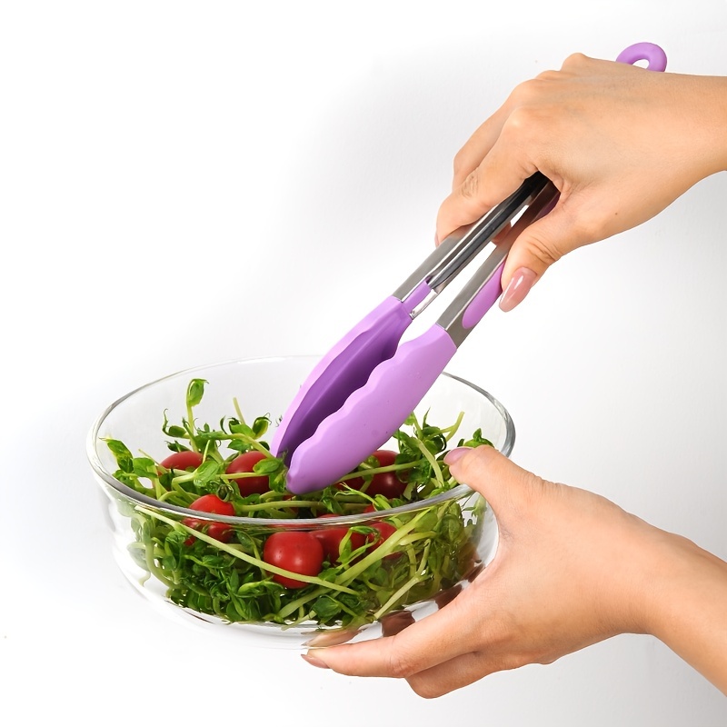 Heat resistant Kitchen Tongs Stainless Steel Silicone - Temu