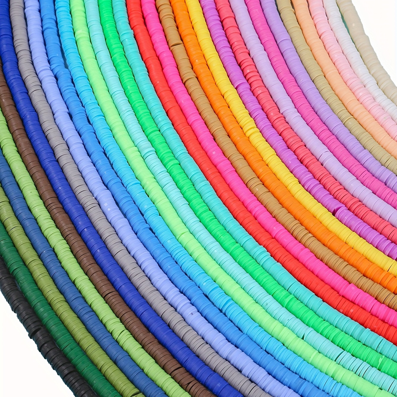 

10 Brins De Perles En Argile Polymère Arc-en-Ciel De Couleurs Aléatoires Pour La Fabrication De Bijoux DIY, Matériaux DIY