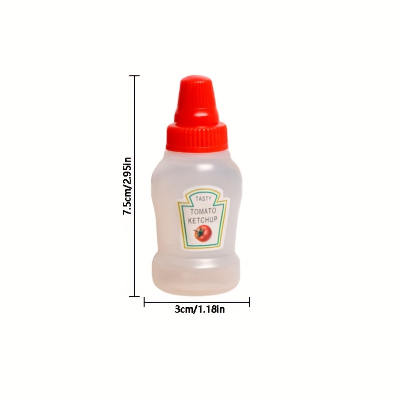 ZIIVARD Lot de 6 mini bouteilles souples en plastique pour ketchup