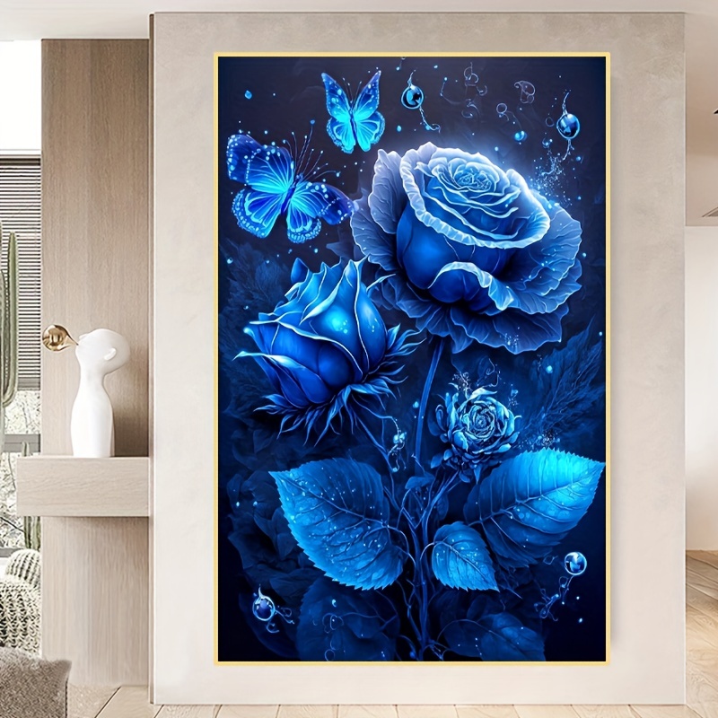 5d Diy Diamond Painting Kit Fantasy Roses Picture Full Round - Temu