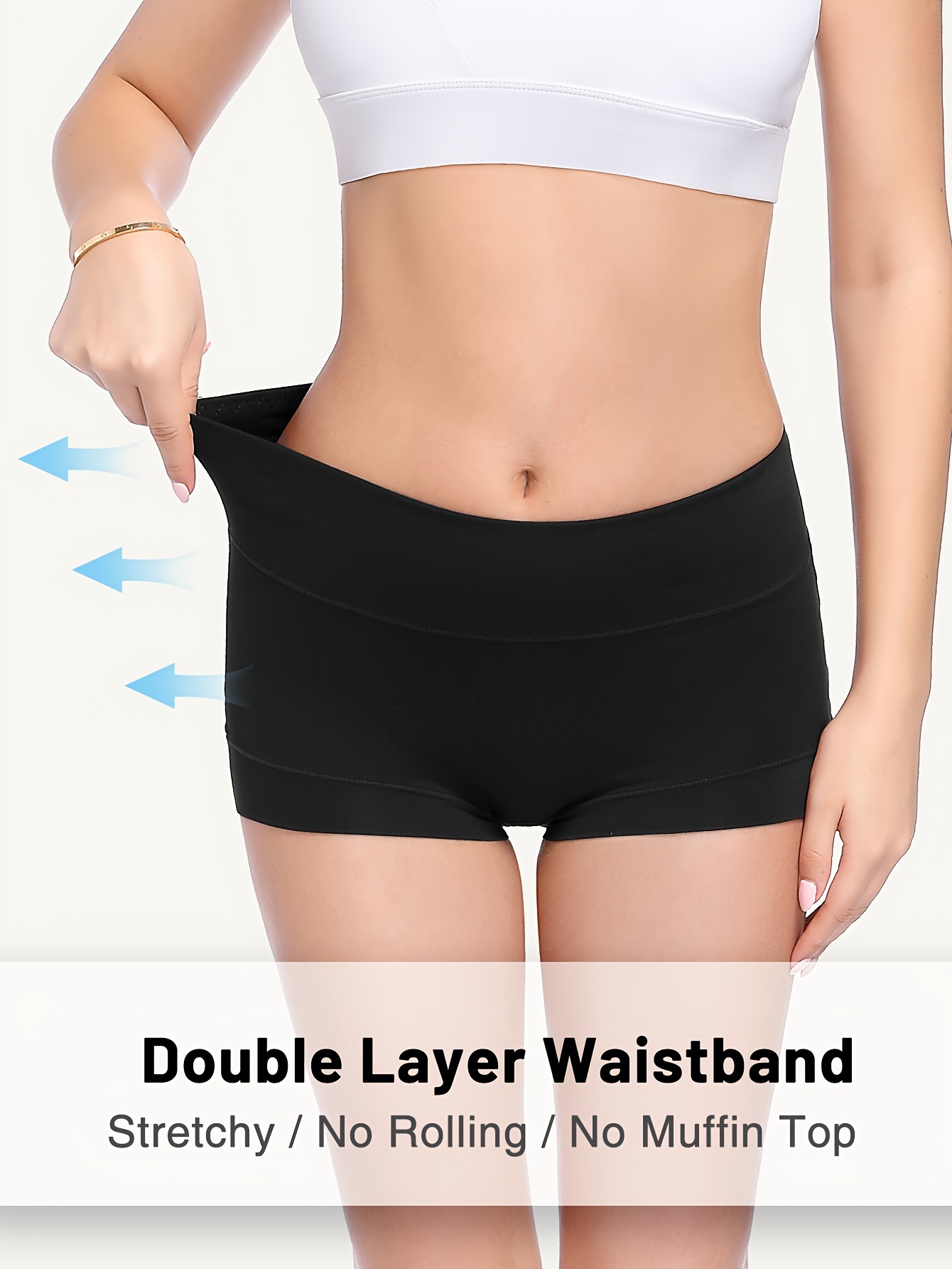 Simple Panties Plain High Waist Stretchy Full Coverage - Temu United Kingdom