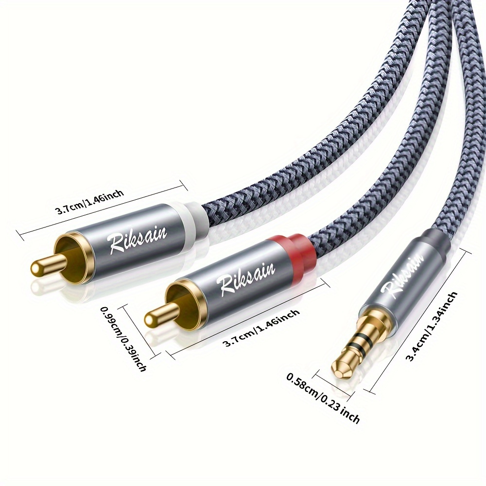 Truvic Audio Video 2RCA Stereo Cables with 3.5 mm Aux Jack for Home  Theaters, Music Players, Set-up Boxes, Speakers and LCD/LED TVs