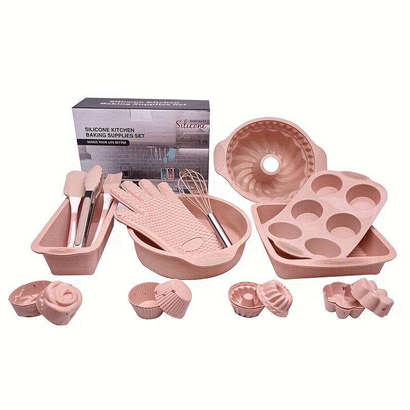 30/41pcs, Silicone Baking Pans, Baking Tools Set, Cake Pan, Loaf Pan,  Muffin Mold, Measuring Spoons And Cups, And More, Kitchen Gadgets, Kitchen  Stuff
