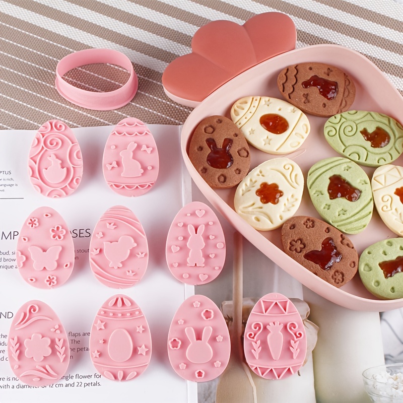 Easter Plastic Cookie Mold Cutter Rabbit Egg Biscuit Cutter Decor 3D  Cartoon Bunny Baking Tools Easter Party DIY Decoration 2023