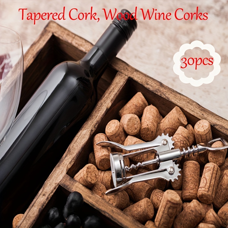 Cork Stoppers Wooden Tapered Wine Bottle Cork Plugs - Temu