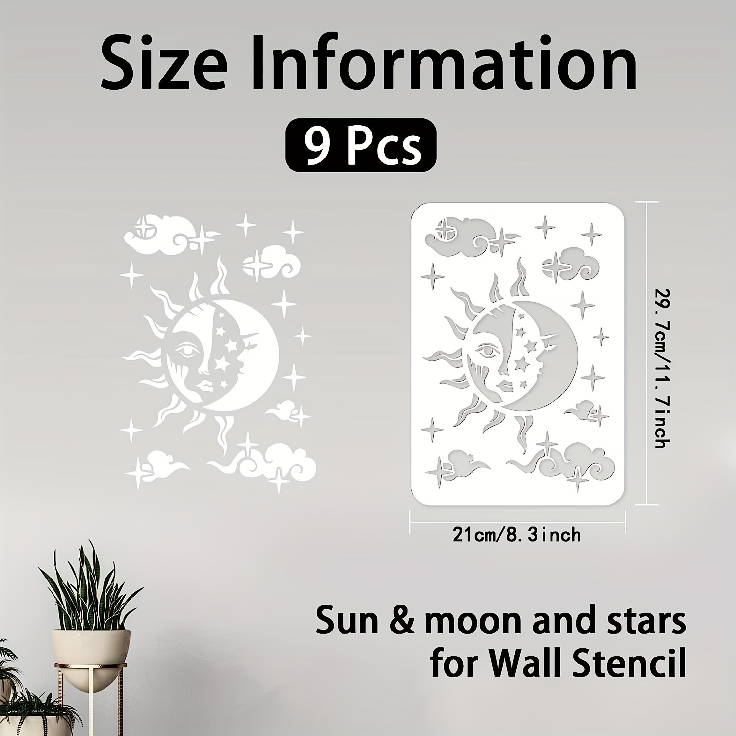 STAR STENCIL MANY STARS CELESTIAL STENCILS TEMPLATE TEMPLATES