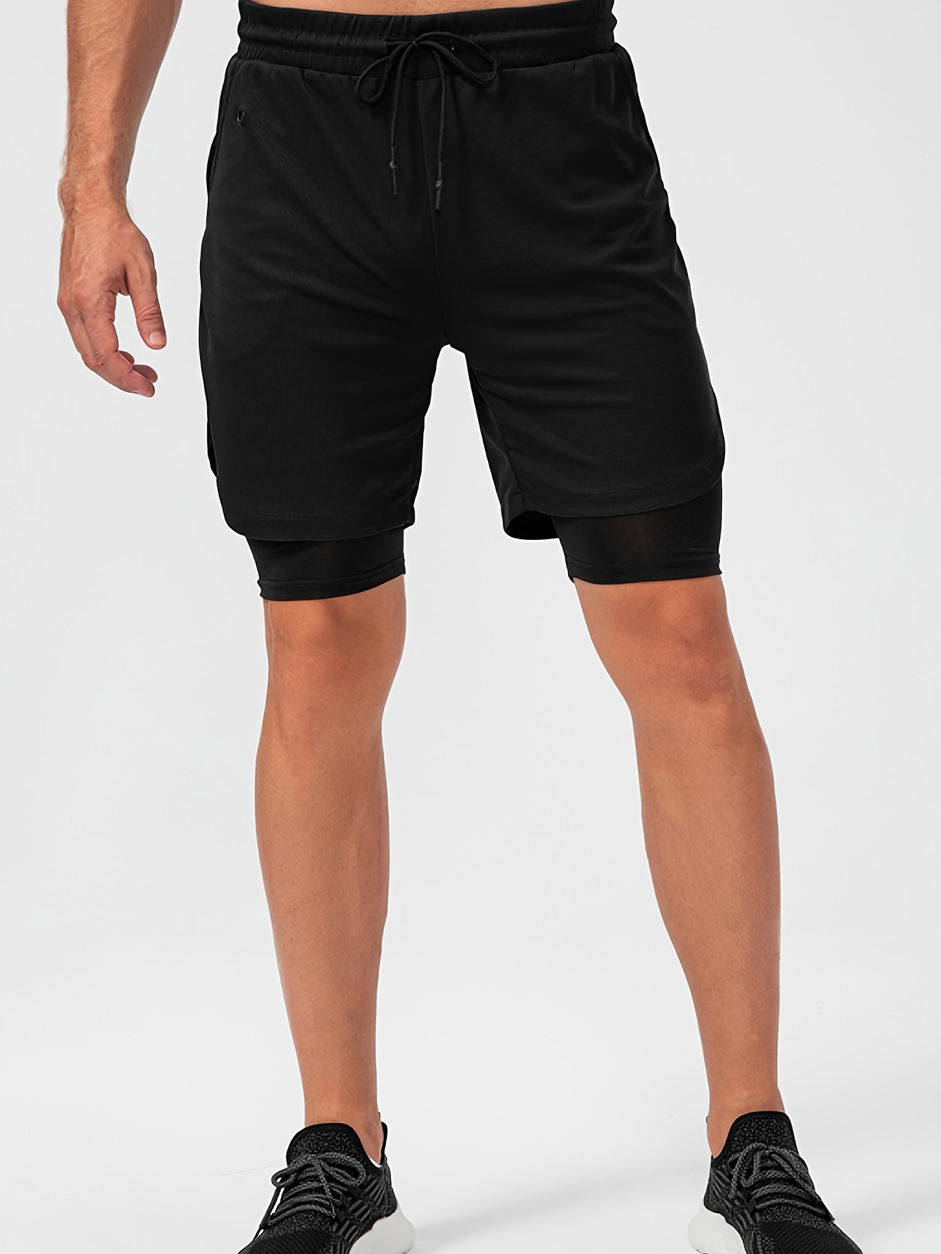 Men's New Style Sports Shorts, Double-Layered Imitation Two-In-One