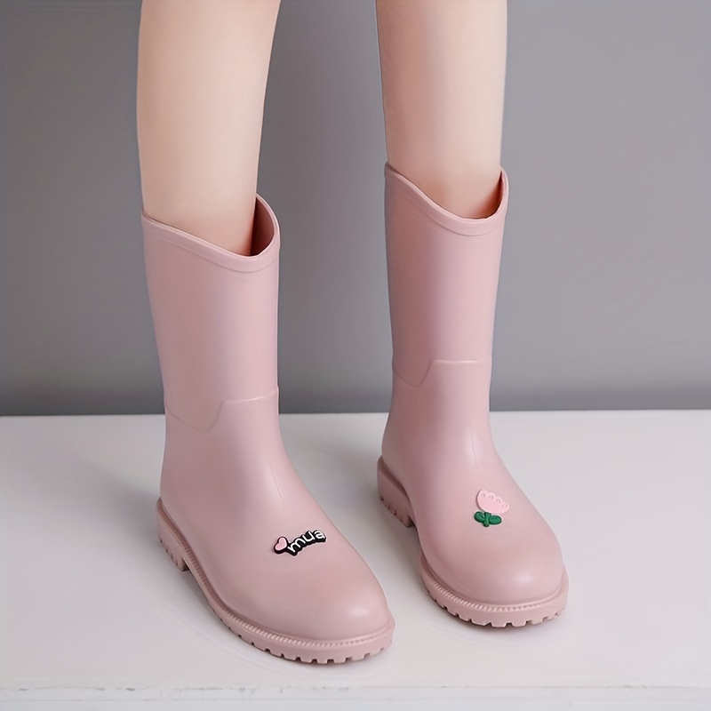 Botas de lluvia para mujer, botas de tobillo para mujer, zapatos  impermeables para mujer, calzado de moda, sandalias antideslizantes (color