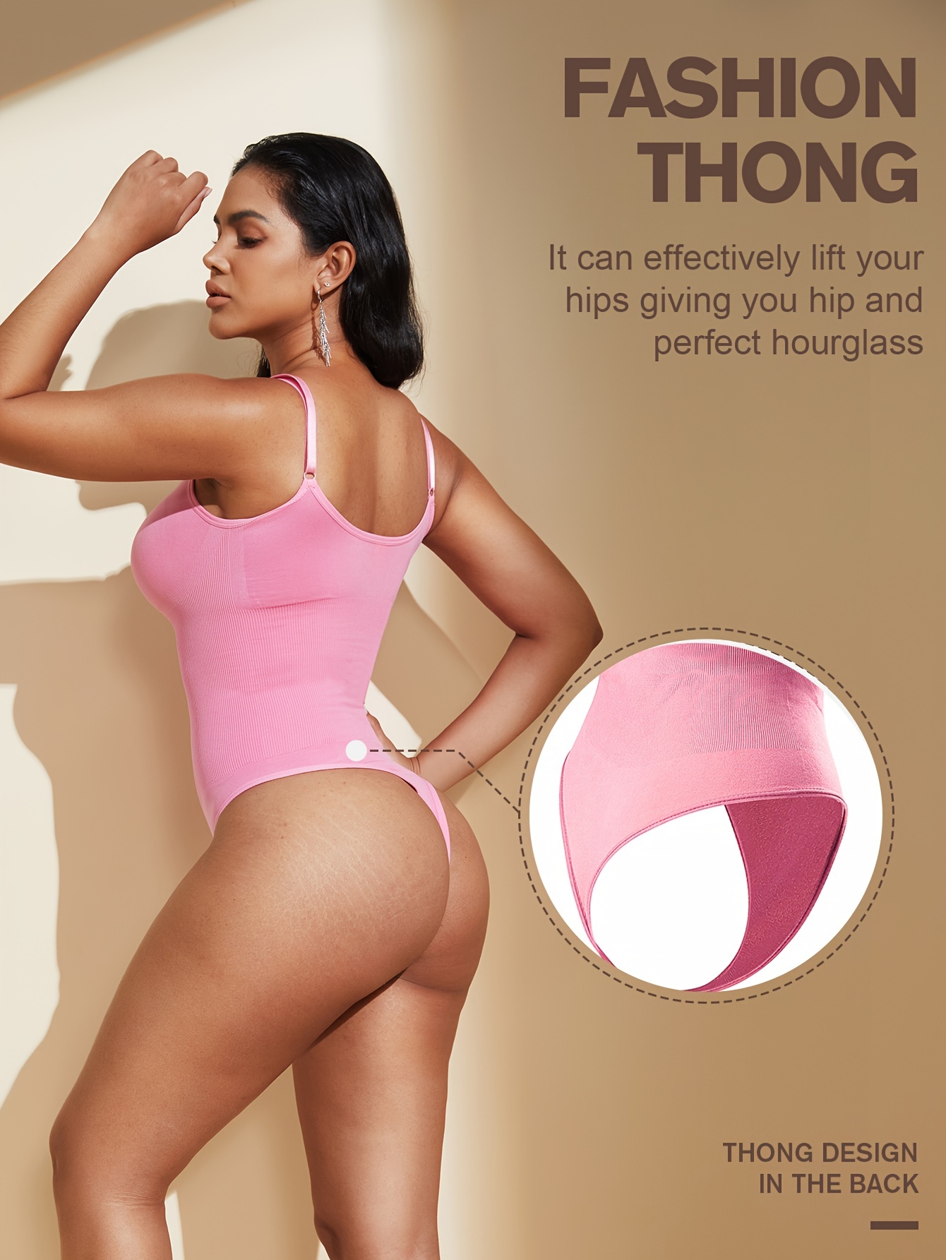 Seamless Shaping Bodysuit Tummy Control Slimming Thong Body - Temu Portugal