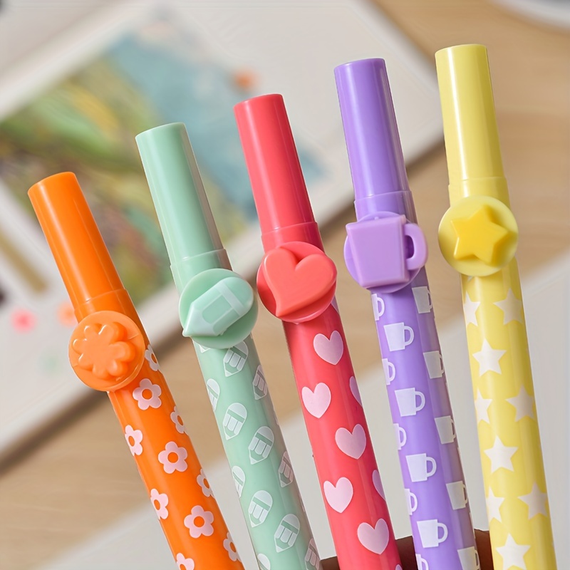 Colorful Ink Stamp Highlighter Pen Set : Fun Learning Tool - Temu