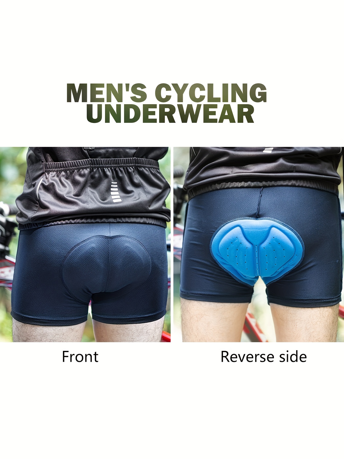 Men's Cycling Shorts with 4D Padding for Outdoor Activities