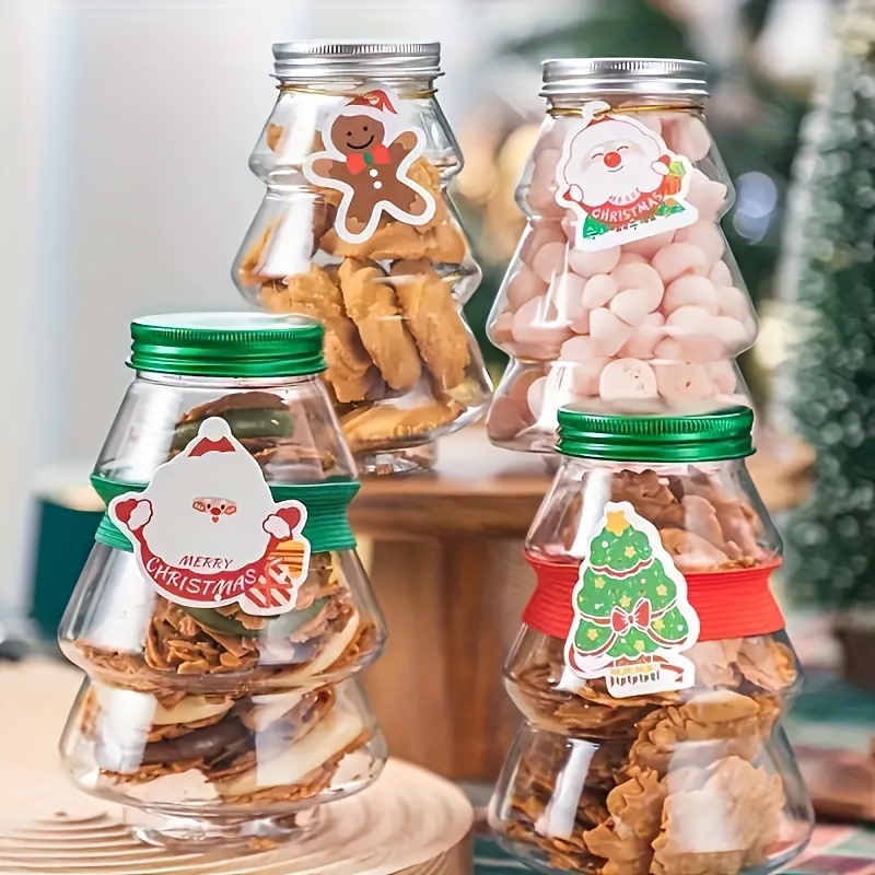 Christmas sale! Christmas Ceramics Lid Glass Airtight Canister Kitchen Storage  Bottles Jar Sealed Food Tea Coffee Beans Christmas Candy Jars Organizer 