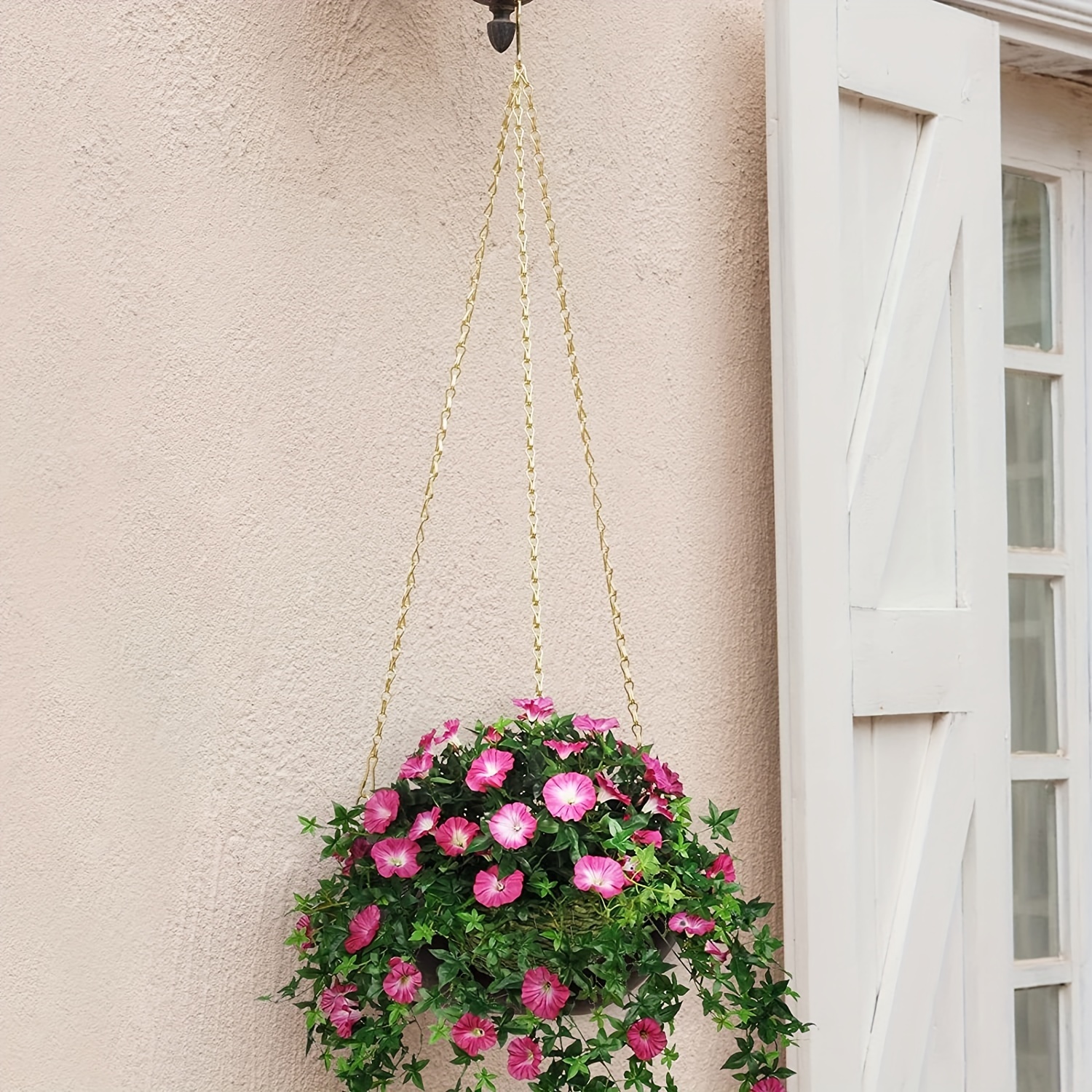 6pcs 20inches Hanging Chain for Hanging Basket Chain, Bird Feeders, Plants, Lanterns, Chain with Hooks Strong Houses, Billboards, Chalkboards, Wind