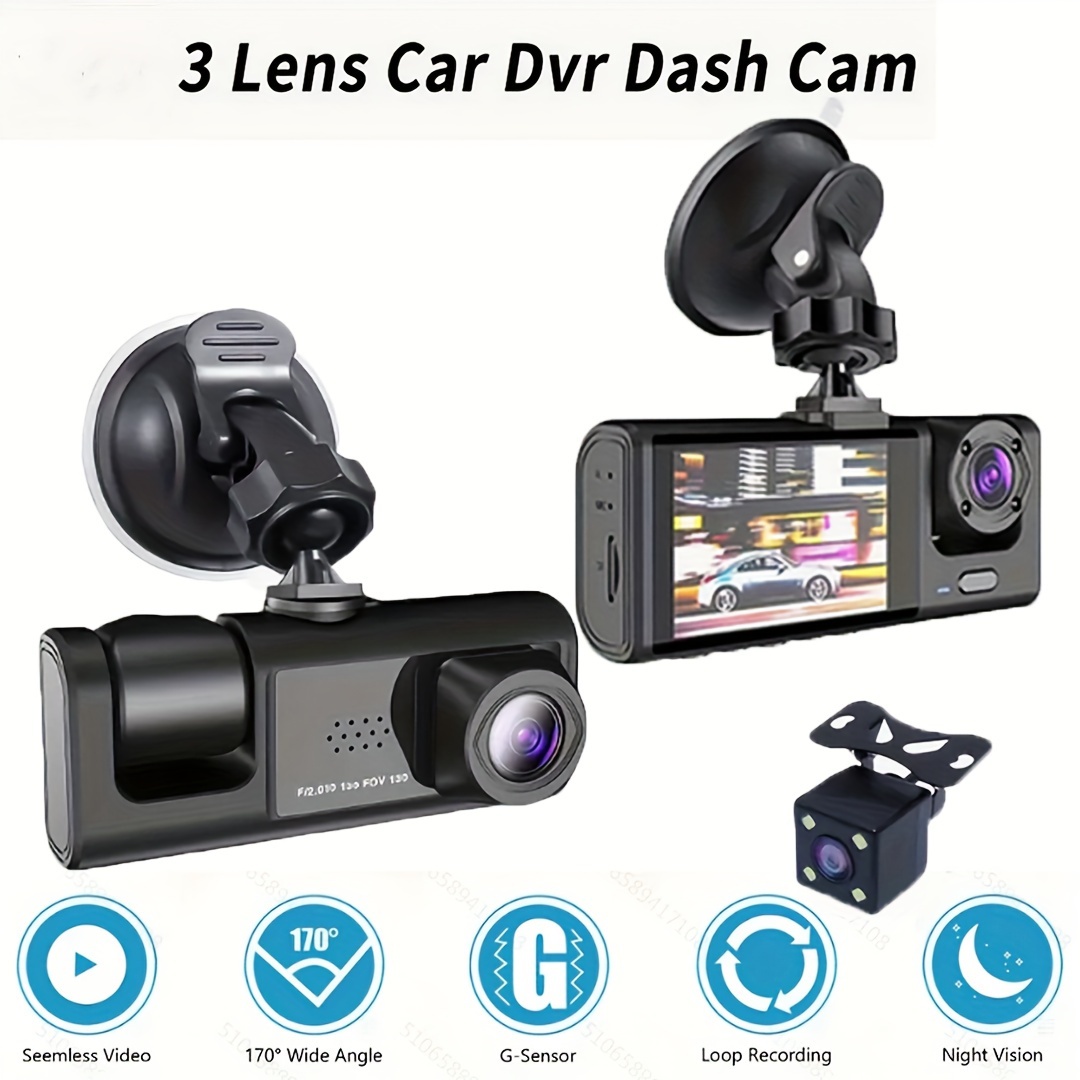 ORSKEY Dash Cam Front and Rear 1080P Full HD Dual Dash Camera in Car Camera  Dashboard Camera Dashcam for Cars 170 Wide Angle with 3.0 LCD Display