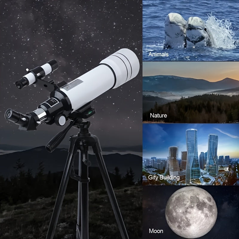  Telescopio astronómico refractor de observación de estrellas,  monocular espacial con trípode gratis, para adultos profesionales, niños,  observación de estrellas lunares : Electrónica