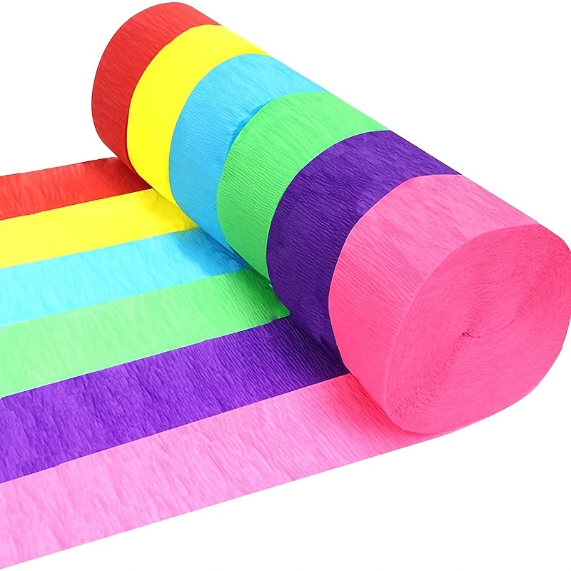 Rainbow Printed Crepe Party Streamer