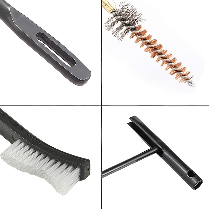 Premium Gun Tube Brush Set Outdoor Gun Cleaning Kit With Phosphor Copper Brush, Army Green