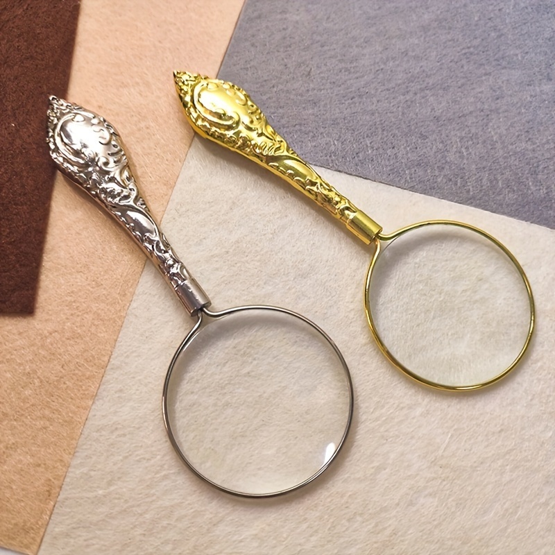 

1pc Magnifying Glass For Jewelry Making Identification Arts And Crafts Making Golden And Silvery Loupe For Reading Tool Gift