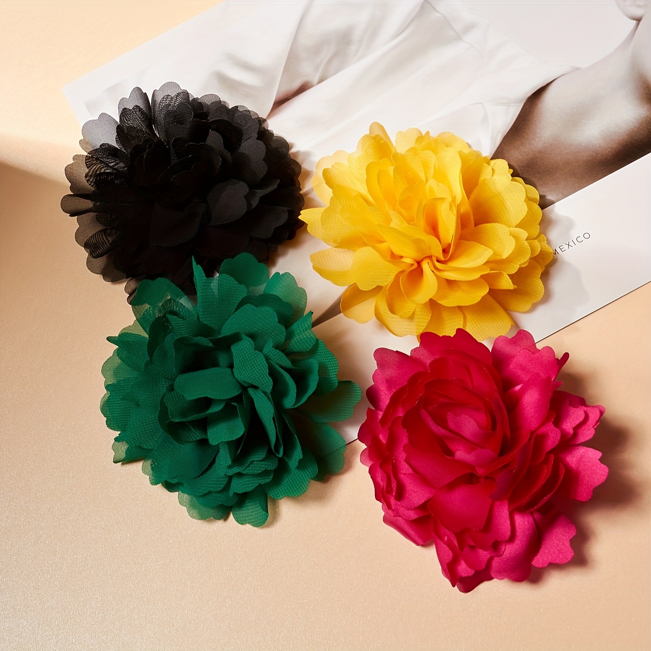 Large Fabric Flower Pin Brooch For Party Banquet Wedding - Temu