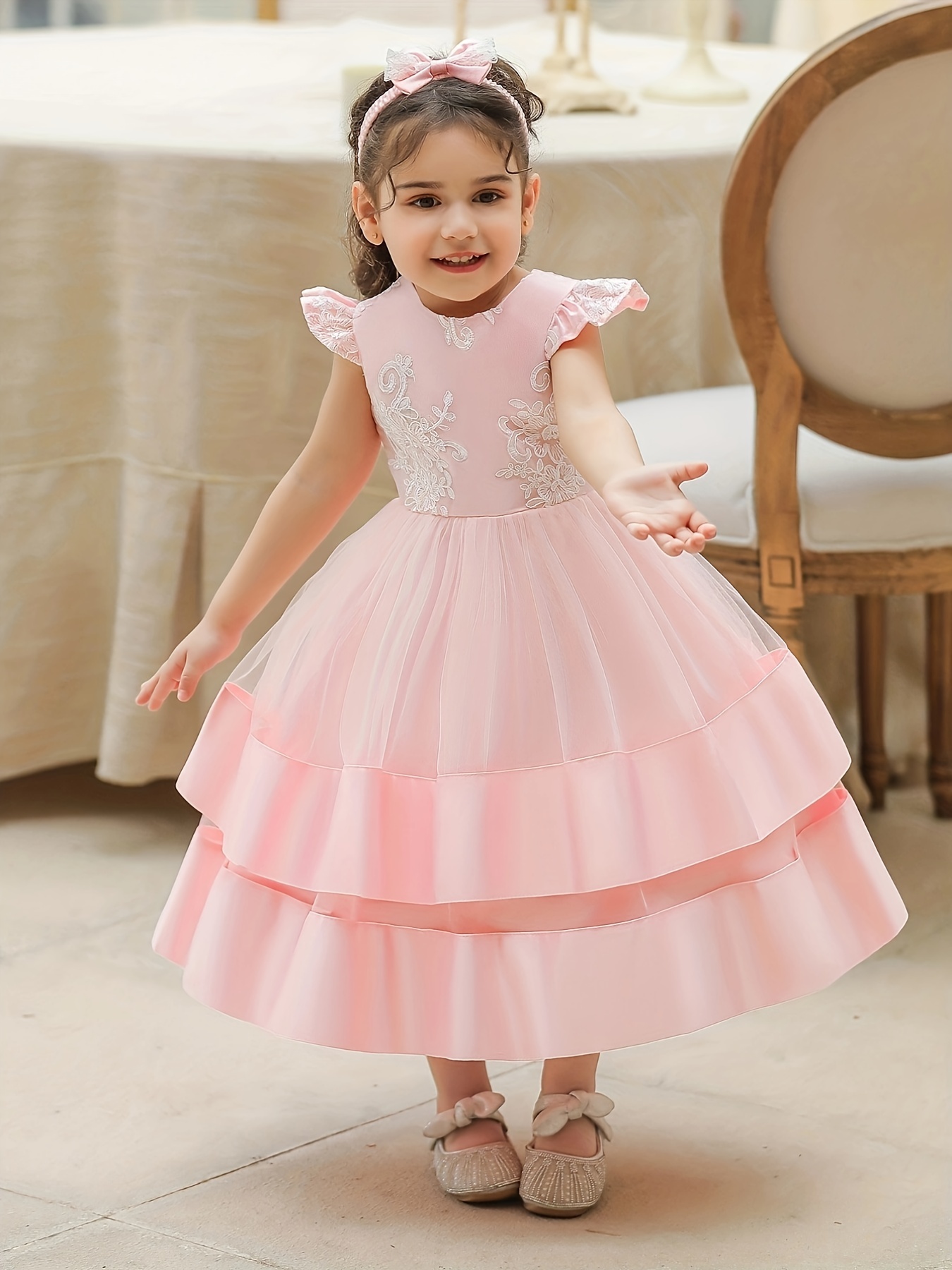 Vestito Led Principessa Ragazze Abito In Tulle Maniche A - Temu Italy