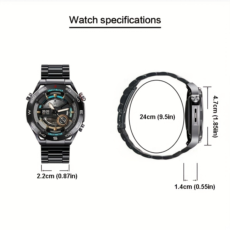 Touch Screen Luxury Steel Band Wireless Call Smart Watch - Temu