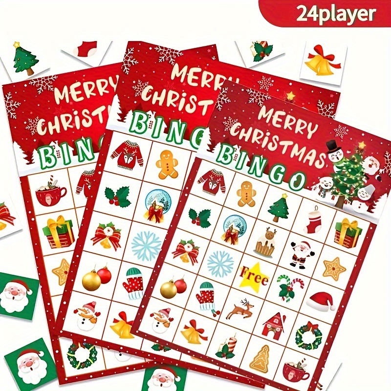 tarjetas de bingo de navidad