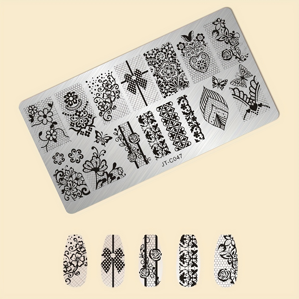 Stainless Steel Nail Art Stamping Plates Create Stunning - Temu