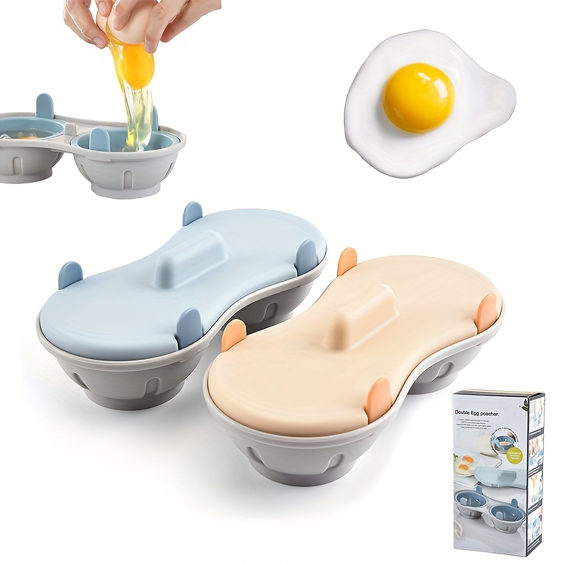 Mini Double Egg Cooker, Microwave Eggs Poacher, Creative Tableware