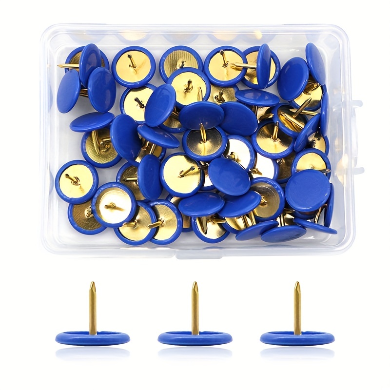 100 Pieces Jumbo Giant Large Push Pins 1 Inch Standard Thumb Tacks Steel  Point And Plastic Head Push Pins For Cork Board (purplish Red, Gold, Blue,  Gr