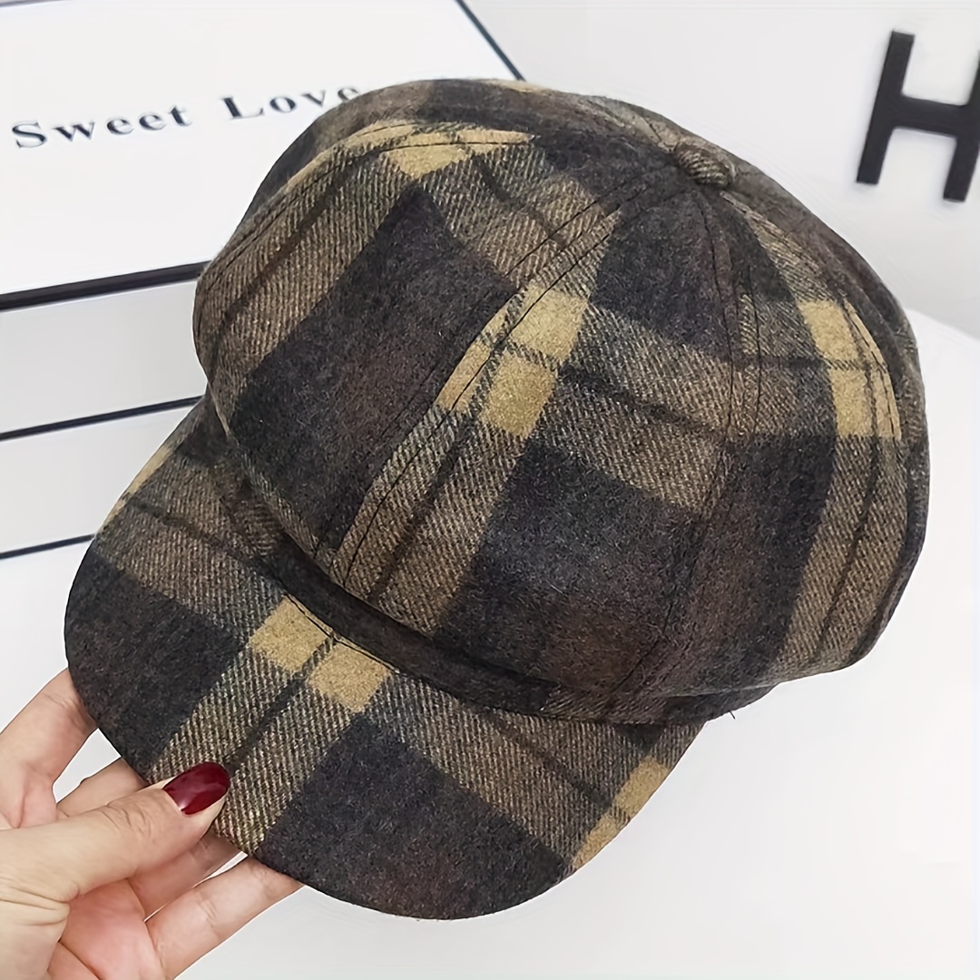 Houndstooth Tartan Baseball Cap For Men And Women British Plaid