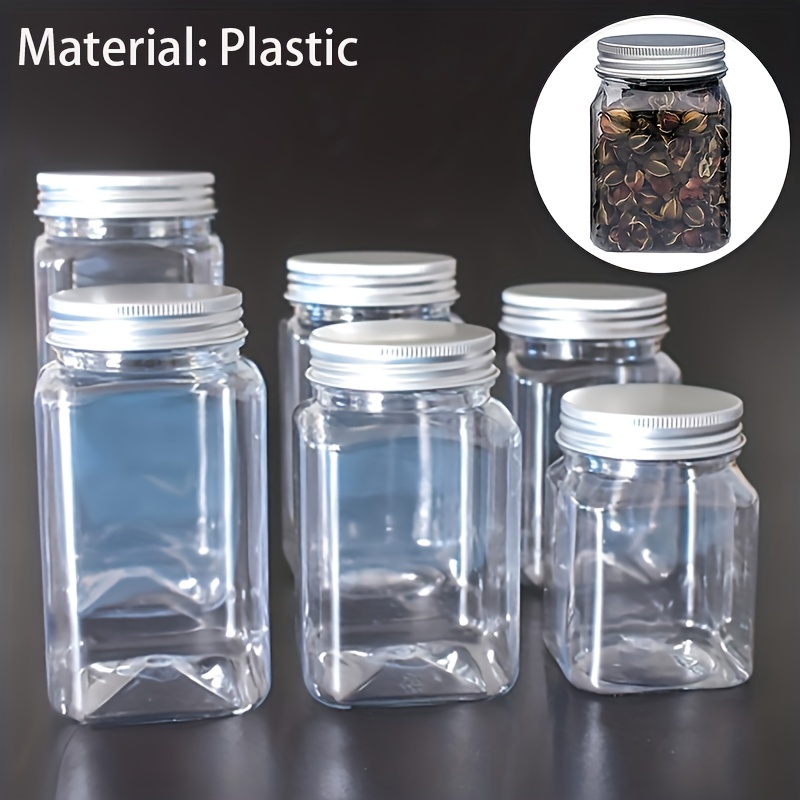 Food Container With Lid Candy Jars With Lids Square Plastic - Temu