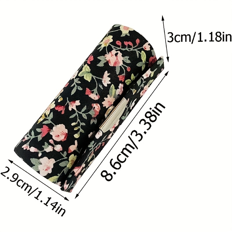 Flower Lipstick Case Holder With Mirror For Purse Travel Portable Makeup  Organizer For Small Items - Temu